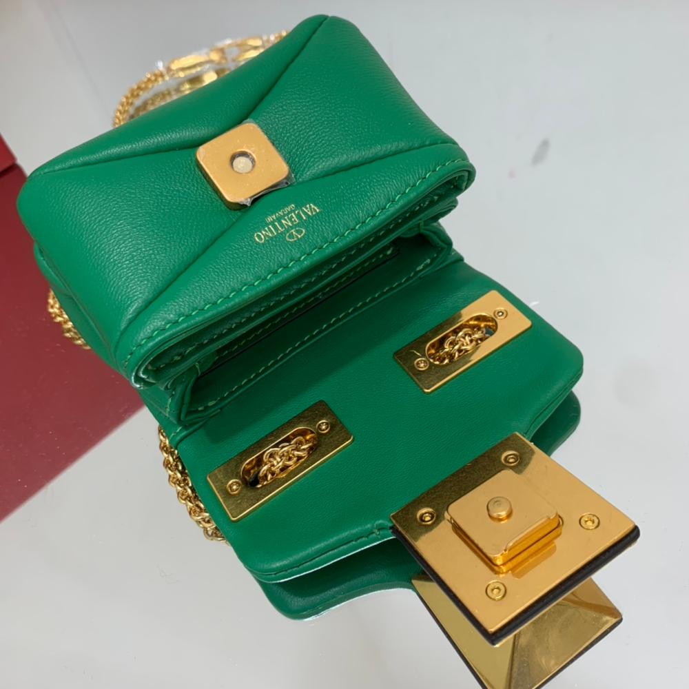 Valentino One Stud Micro Bag with Chain 11 cm