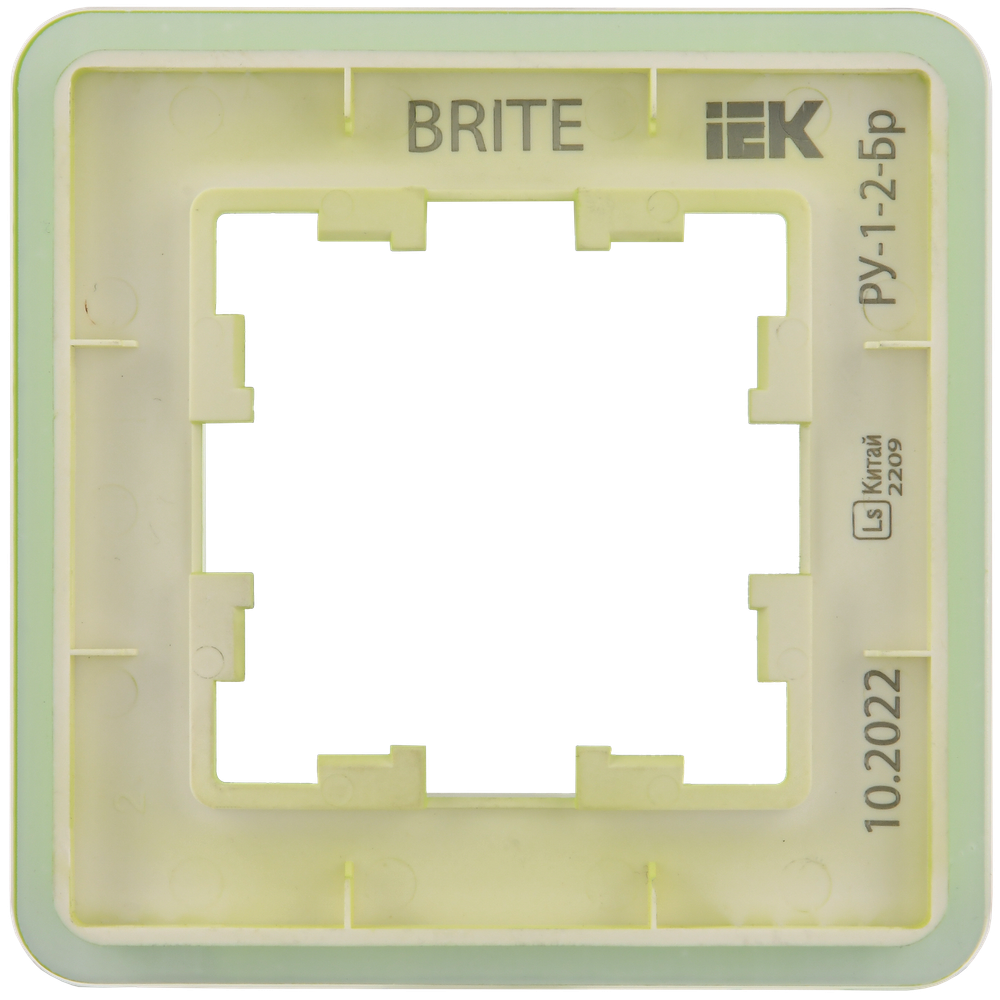 BRITE Рамка 1-местная РУ-1-2-Бр стекло эко грин RE IEK