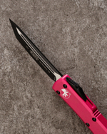 Автоматический складной нож Microtech Ultratech T/E Merlot Red Tanto Black VG10 123-1MR (бордовый)