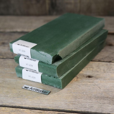 Смальта зеленого цвета, 800 гр, в кирпичиках V1-209