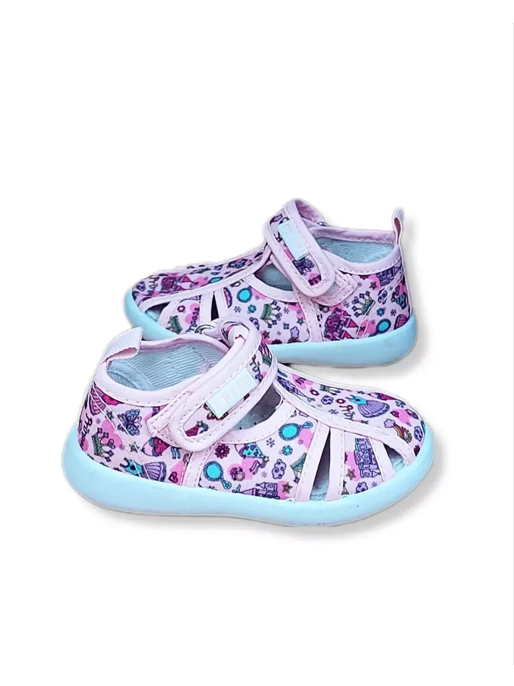 Летние сандалии для девочки на липучке новинка.