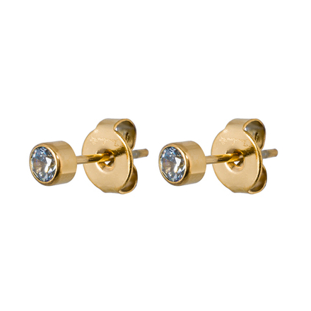 Серьги пусеты Fiore Luna Cubic zirconia Ske Blue SWE0128 SB G