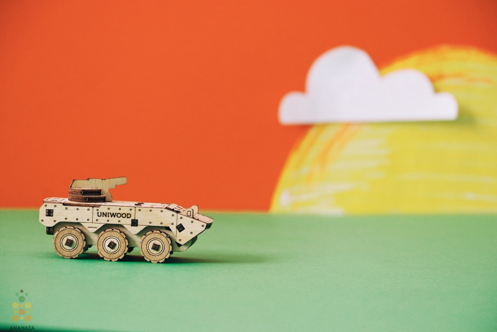 Бронетранспортёр Unit armor от UNIWOOD - Деревянный конструктор, сборная модель, 3D пазл