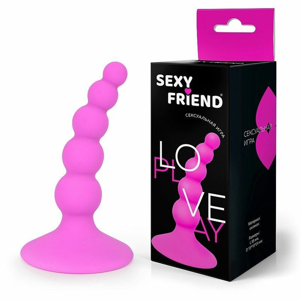 Анальный стимулятор-ёлочка Sexy Friend, силикон, 9,5 см