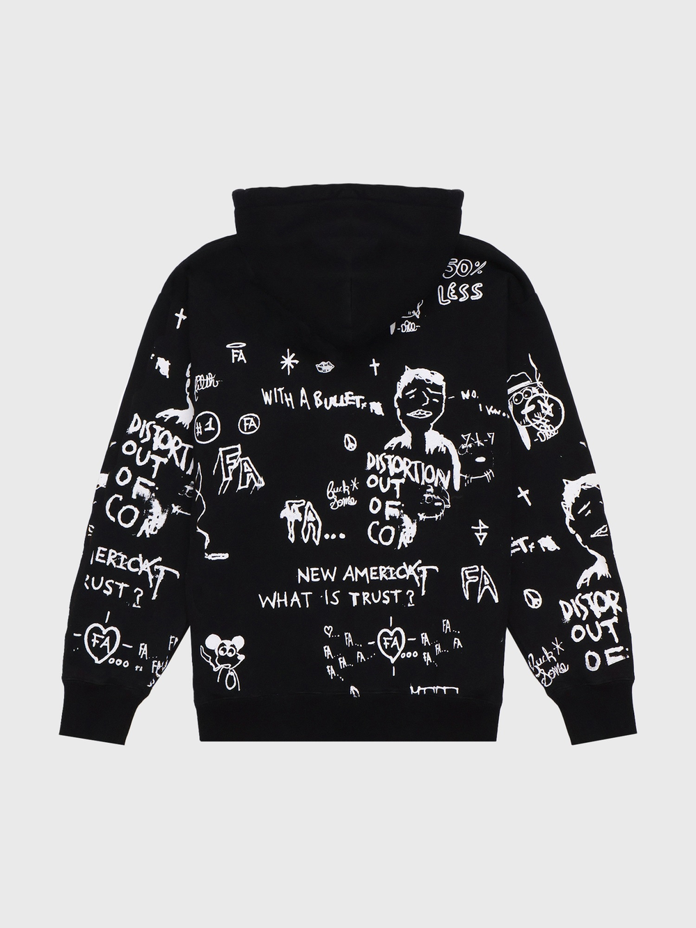 Худи F*cking Awesome Distortion Hoodie Black AOP