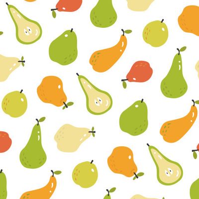 Buy summer dacha fabric vegan food fruit pear bright