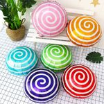 Шар (18"/46 см) Круг, Леденец Спираль, Зеленый 1 шт.