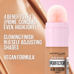 MAYBELLINE NEW YORK Instant Perfector 4-in-1 - Светящаяся тональная основа для естественного облика оттенок 01 Light, 20 ml