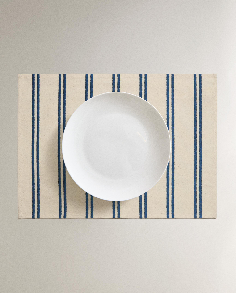 Zara Home сервировочная салфетка из смесовой ткани, узор в полоску, 50 35 см