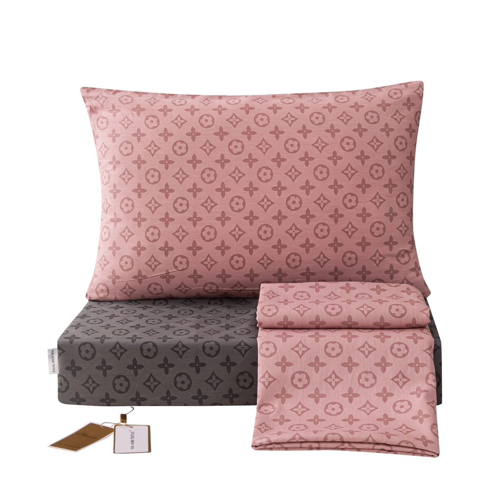 Комплект постельного белья Делюкс Сатин 100% хлопок на резинке LR610