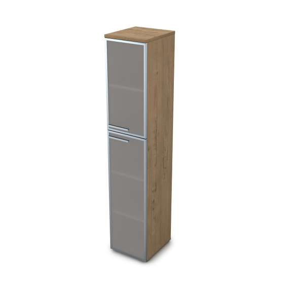 9ПЛ.005.17 Пенал высокий со стеклом (400*450*2045), левый