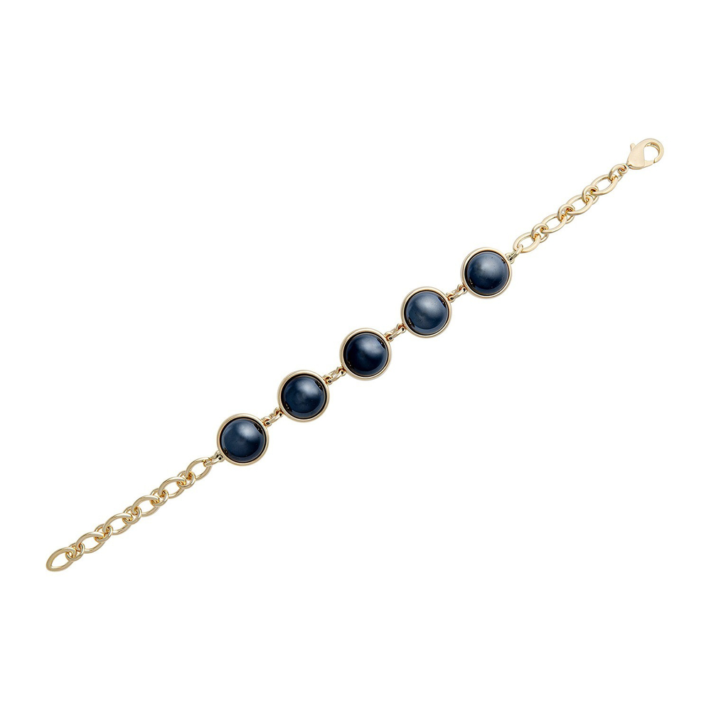 Браслет классический Possebon Pearl Black Agate C1362.4 BW/G