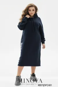 Платье 2401-темно-синий Minova