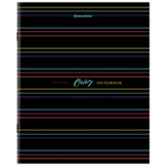 Тетрадь А5 96 л. BRAUBERG скоба клетка глянцевая ламинация "Color Stripes" (15 штук в упаковке)