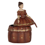 Шкатулка "Дама" красная 19x16x29см