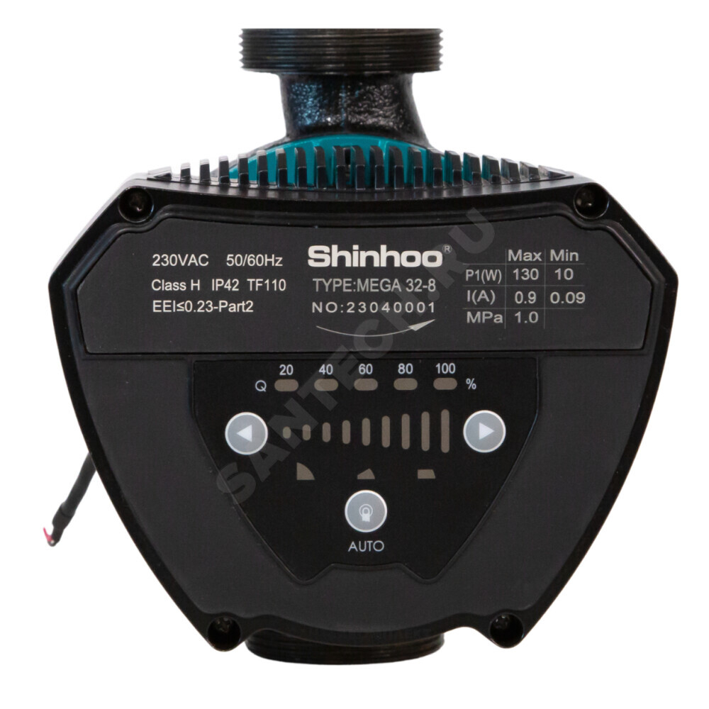 Насос циркуляционный с мокрым ротором MEGA 32-8 PN10 1х230В/50 Гц Shinhoo 71121003