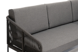 "Канны" модульная угловая лаунж-зона из роупа (веревки), цвет темно-серый