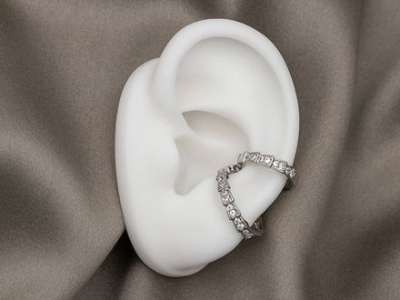 Кафф "Дуэт"со стразами