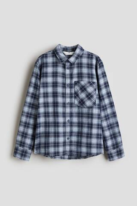 H&M Рубашка из хлопковой фланели, синий