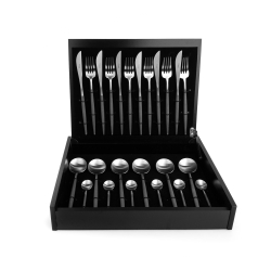 Набор столовых приборов на 6 персон 24 предмета Cutipol Goa matte grey в подарочной упаковке