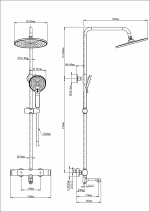 Душевая система с термостатом WONZON & WOGHAND WW-B3069-MW белый матовый