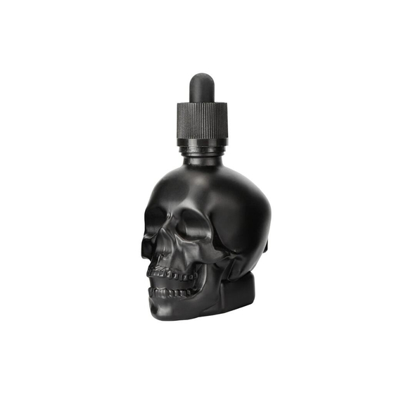 Емкость дроппер 120 мл с пипеткой для масла, соусов, биттеров, аромы "Череп" стекло Skull B'Guys