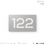 Номер на дверь 122, табличка на дверь для офиса, квартиры, кабинета, аудитории, склада, голубой 120х70 мм, Айдентика Технолоджи