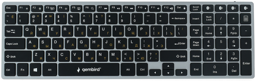 Клавиатура Gembird KBW-2 серый