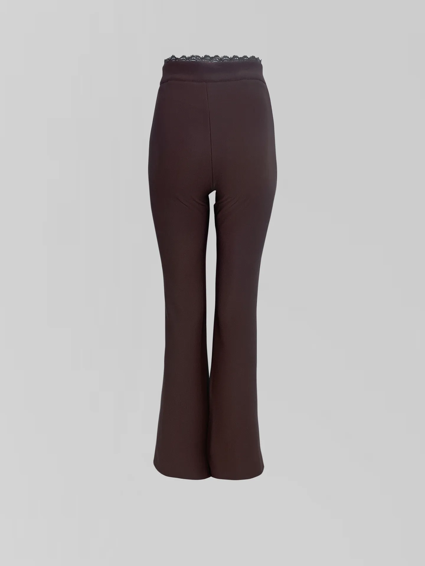 Брюки Fire Studio 16573 клеш однотонные с кружевной вставкой сверху