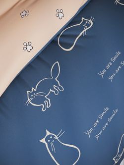 Пододеяльник Сказка "Котики/Котики (компаньон)" 2-сп 175х215 см перкаль