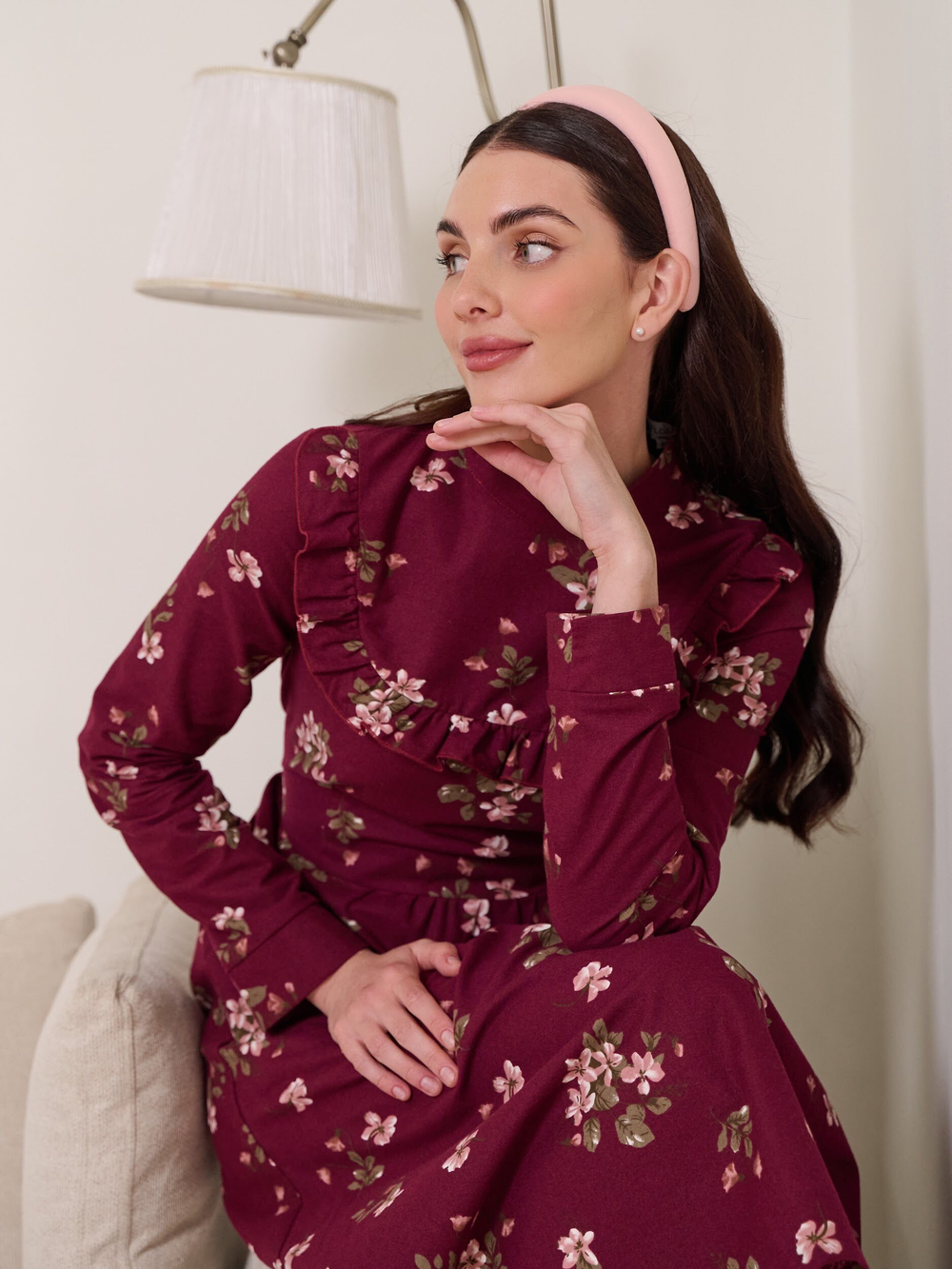 Платье с вшитой манишкой