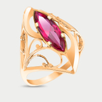 Кольцо для женщин из розового золота 585 пробы с фианитами (арт. 1654с1)