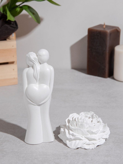 Пара с сердцем и подставка для благовоний Пион на подставке