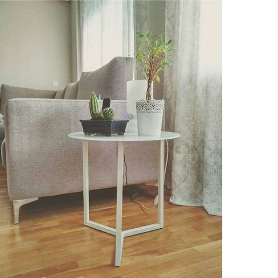 Журнальный столик Marae Ø50 см белый