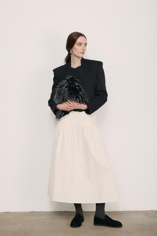 Юбка с кокеткой цвет сливочный AW/25