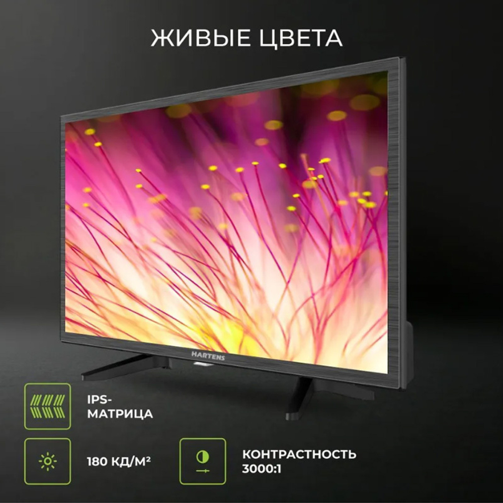 Телевизор 24" Hartens HT-24H06B-VZ/M, чёрный