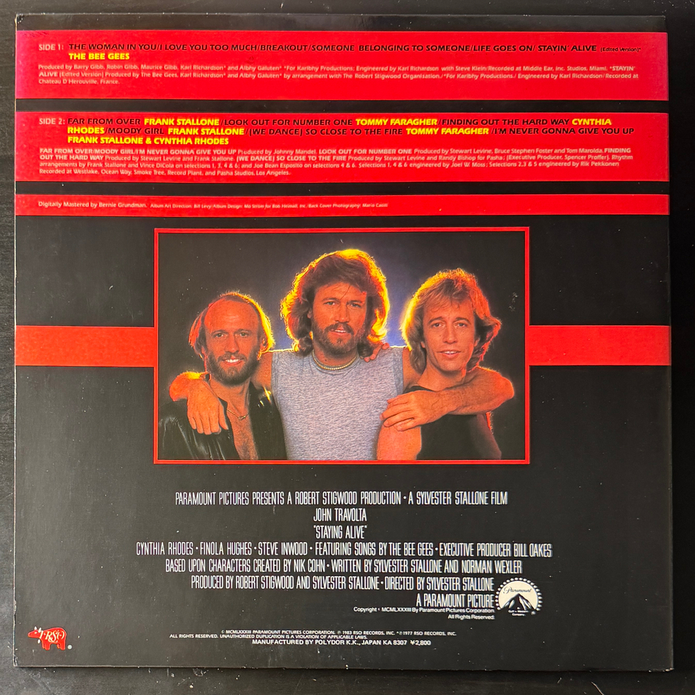 Staying Alive - The Original Motion Picture Soundtrack (Япония 1983г.)