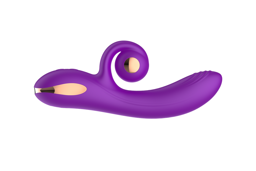 Силиконовый вибратор-кролик с функцией вращения SW3052-purple