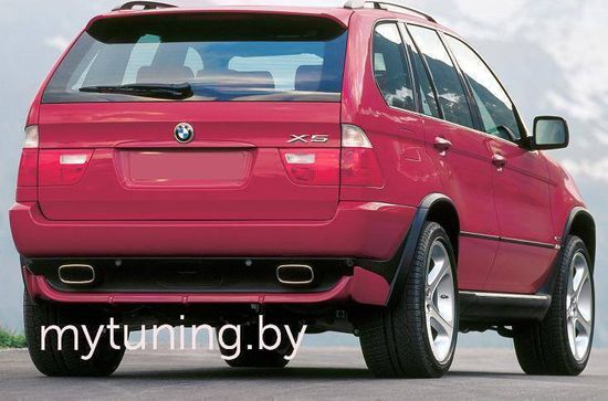 Накладка на задний бампер для BMW Х5 Е53 сплошная