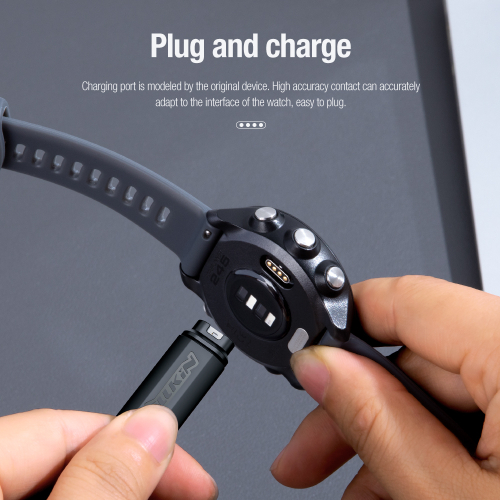 Кабель 2 штуки от Nillkin черного цвета для зарядки часов Garmin, длина 1 метр