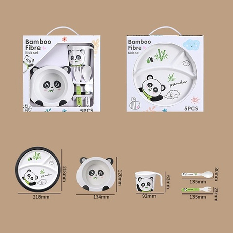 Набор посуды из бамбука "Bamboo Fibre", панда