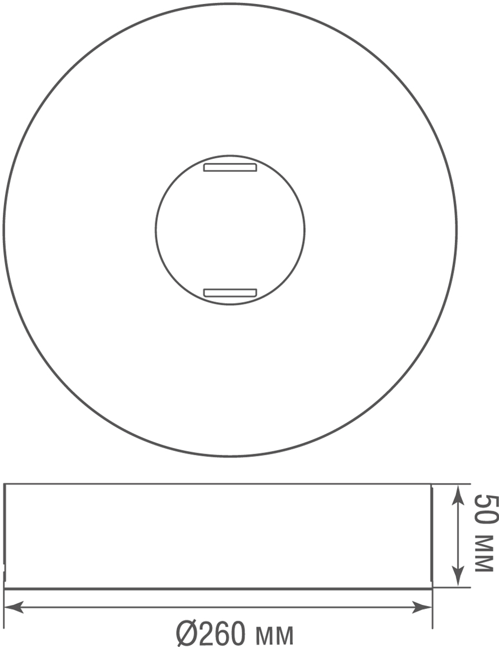 Потолочное основание для блока питания Sling System,  D260xH50 мм,  черный