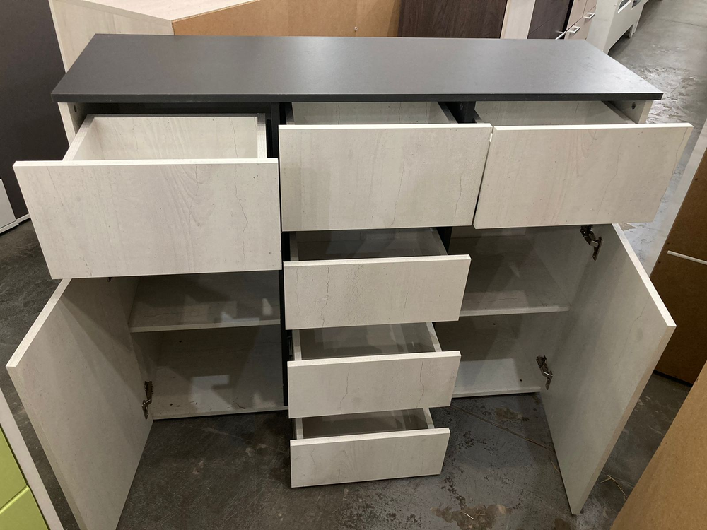 Комод Мрия КМ-15 Бетон пайн светлый/графит