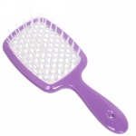 Расческа массажная «Magic Style», прямоугольная, цвет сиреневый, 20*8,3см