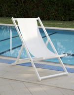 Кресло-шезлонг текстиленовое складное Magnani Sdraio, серебристый, бежевый