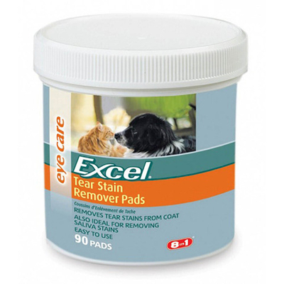 8in1 Excel Tear Stain Remover Pads 90 шт - салфетки для удаления слезных дорожен для собак и кошек