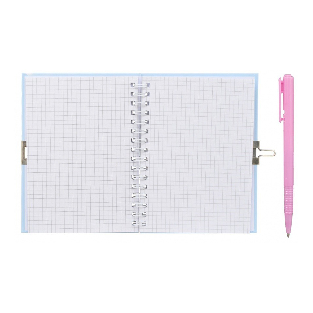 Блокнот детский Basir на замке, с ручкой, формат А6, серия "Котики", переплет 7БЦ, 15*11 см, 48 листов, ассорти