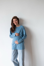 Лонгслив Basic, Пыльно-Голубой