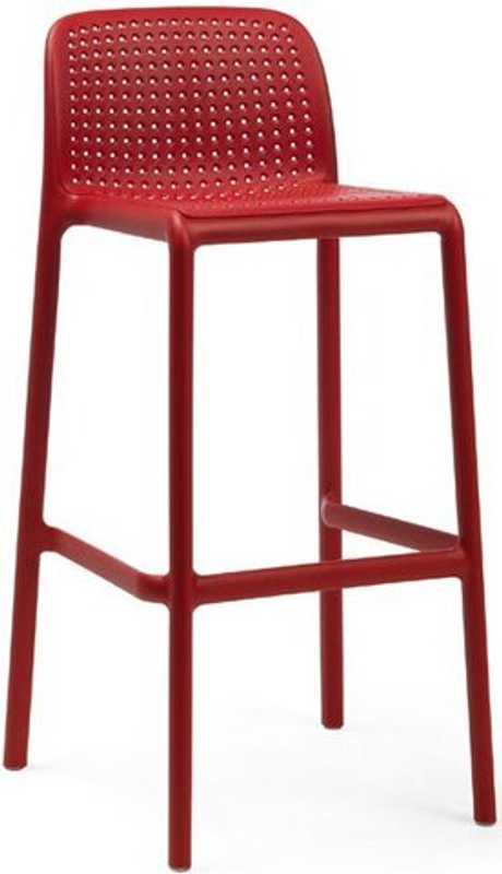 Стул пластиковый барный Nardi Lido, красный