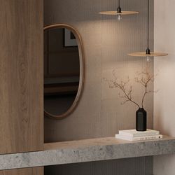 Светильник подвесной Vinger, Ø61х8 см, бежевый